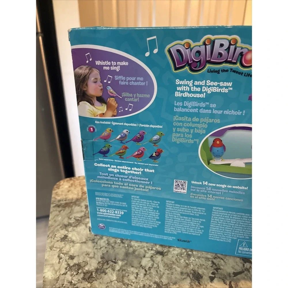 Rare SEALED Digi Birds Singing Bird W/‎ Swing & See-saw Birdhouse Set Series 1